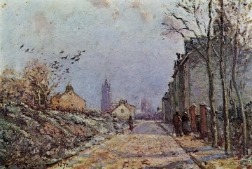 effet de neige de rue 1872 Camille Pissarro Peinture à l'huile
